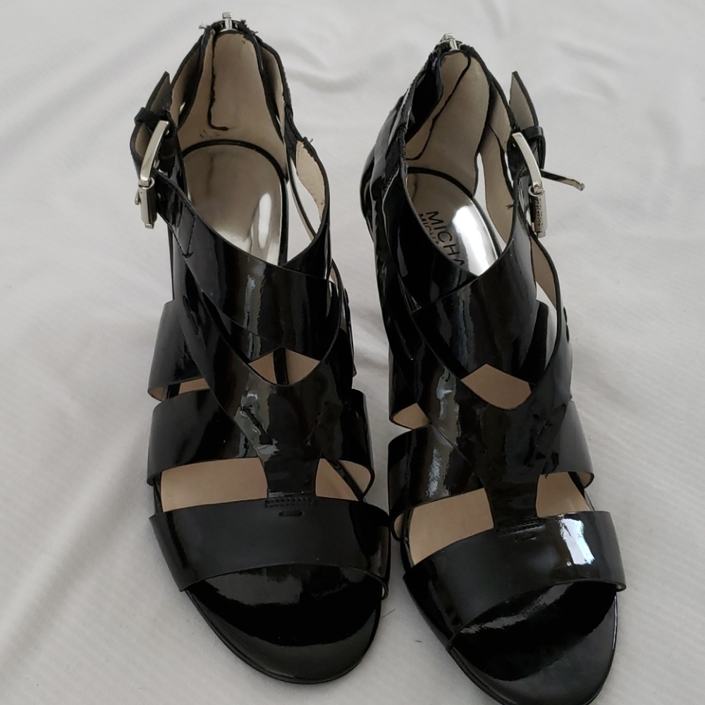 Michael Kors Black  Patten Heel Shoe